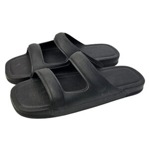 Melissa Womens Square Slides Size 10 Black Slip On Pool  Summer Travel